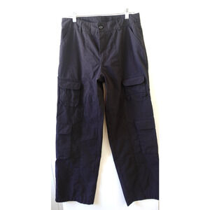 Orange Kiss Essentials Cargo Pants Womens Medium Black‎ Utility Pockets Wide Leg